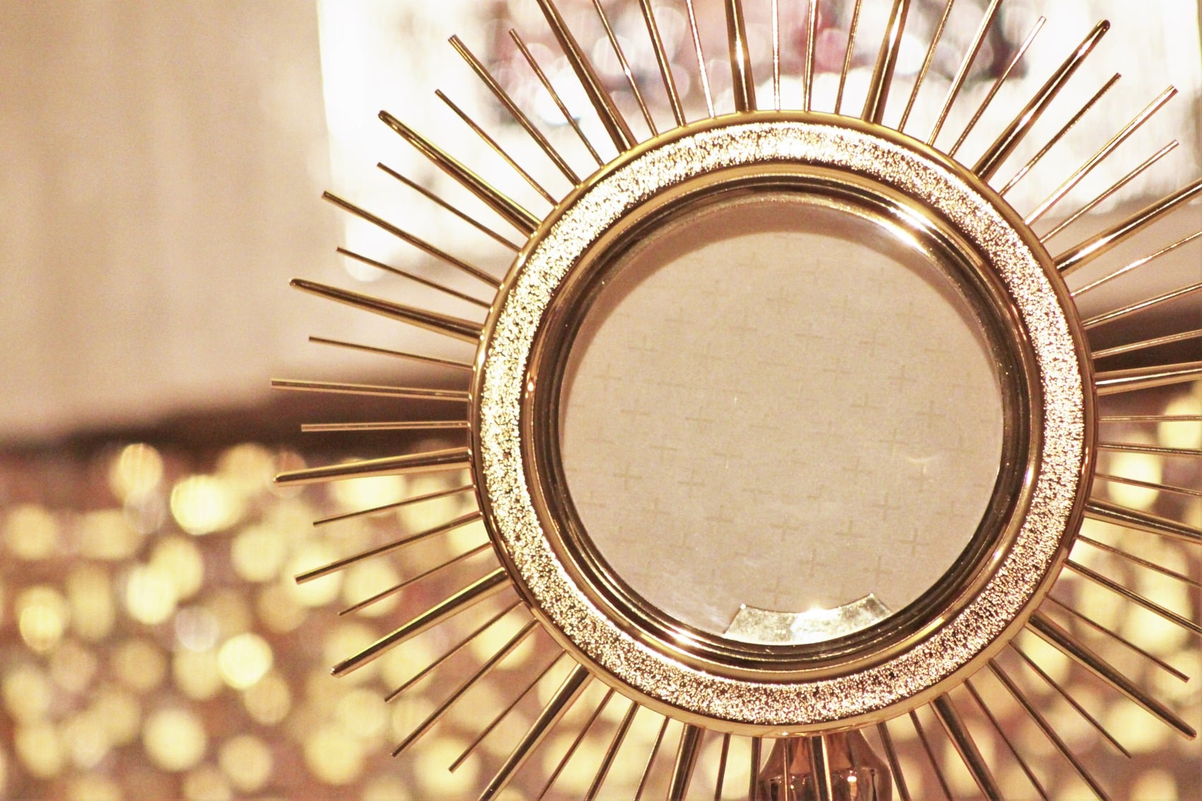 Image of the Blessed Sacrament exposed. Discover the meaning of the Eucharist, Mass, and our participation in it in our article on the 100 Saint quotes about the Catholic Mass. Find Mass, adoration, and confession schedules near you on the Catholic Mass Times app on your cell phone.