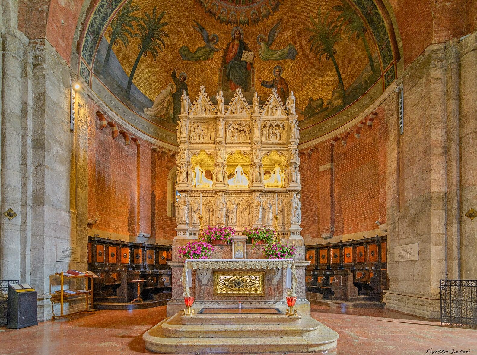 Image of the Basilica di San Pietro in Ciel d'Oro in Italy. Discover why the Church celebrates Saint Monica and Saint Augustine, and where their remains are today in the article August 27 and 28: Saint Monica and Saint Augustine. Download Catholic Mass Times on your cell phone today!