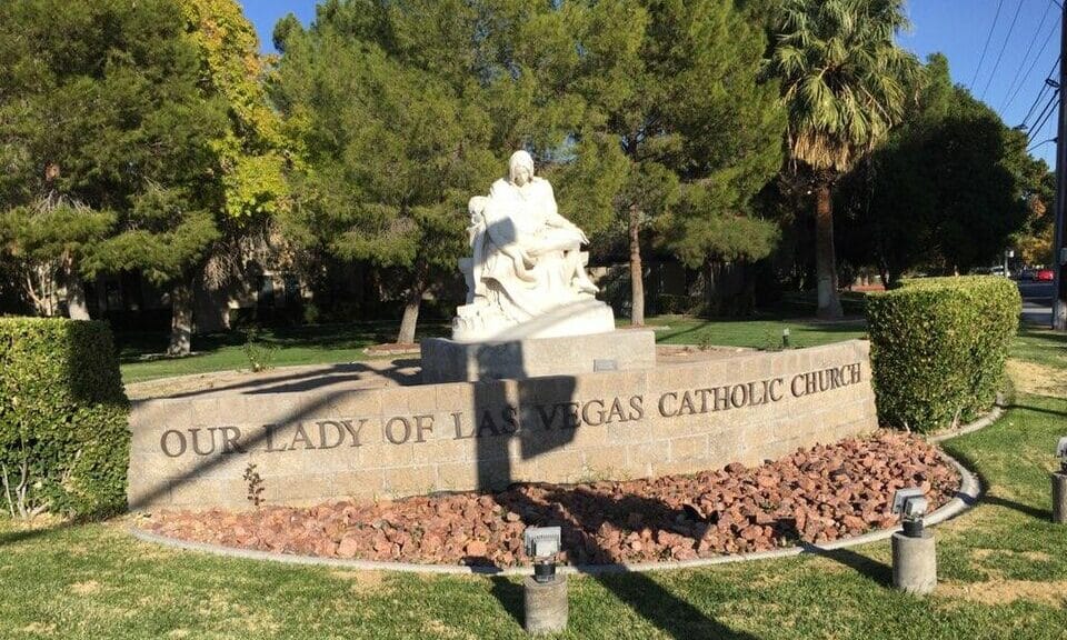 Image of: Our Lady of Las Vegas Catholic Church. Discover 10 Catholic Church Options in Las Vegas. Download Mass Times app on Your Phone Today!