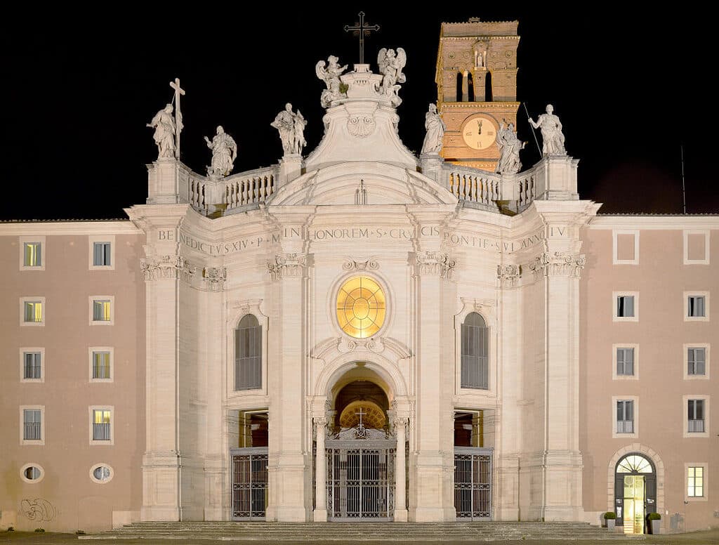 Basilica of the Holy Cross in Jerusalem. Cross of Christ. Catholic Mass Times