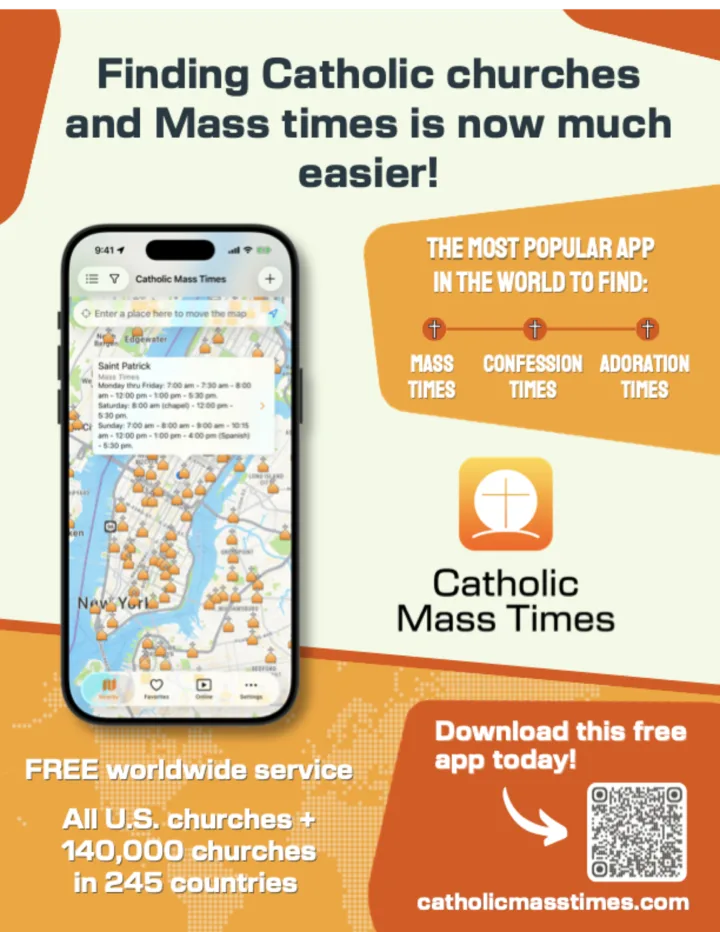 Catholic Mass Times App | Find Catholic Churches Near Me