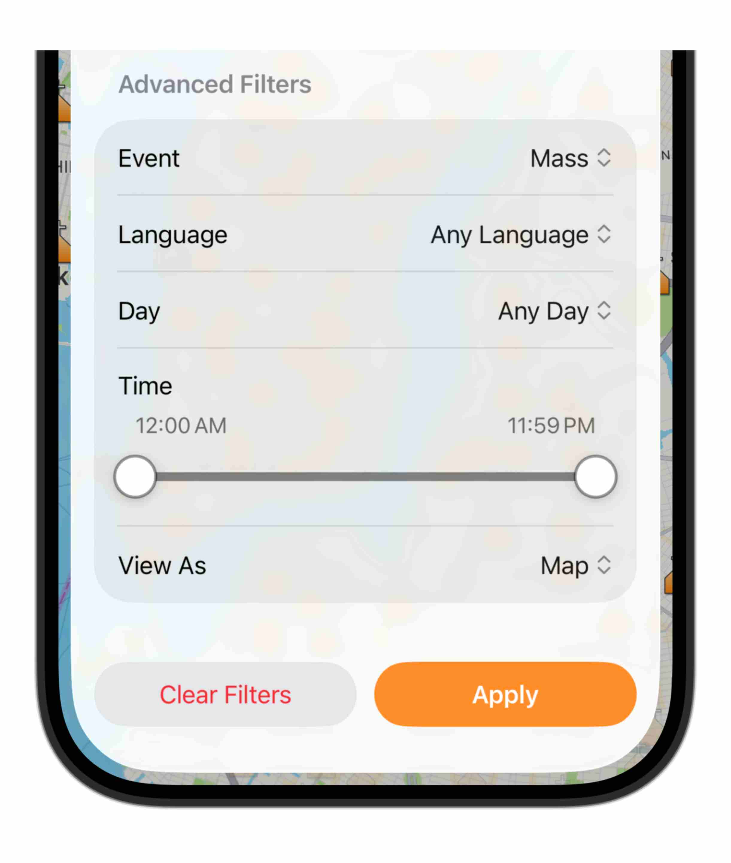 Advanced Filters - Catholic Churches Near Me - Catholic Mass Times