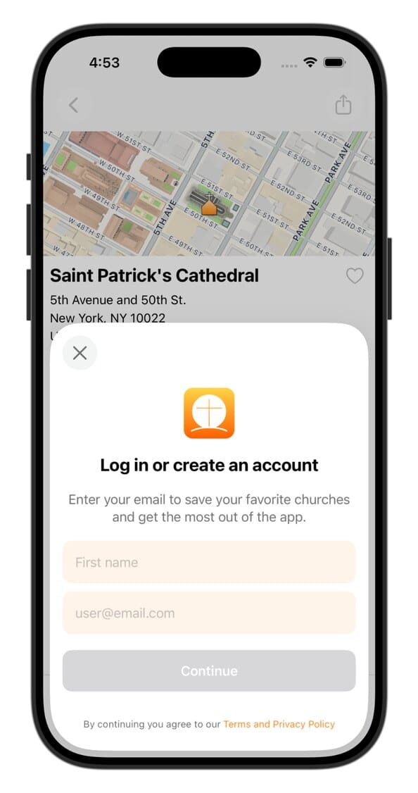 Login - Catholic Mass Times App - Catholic Mass Times