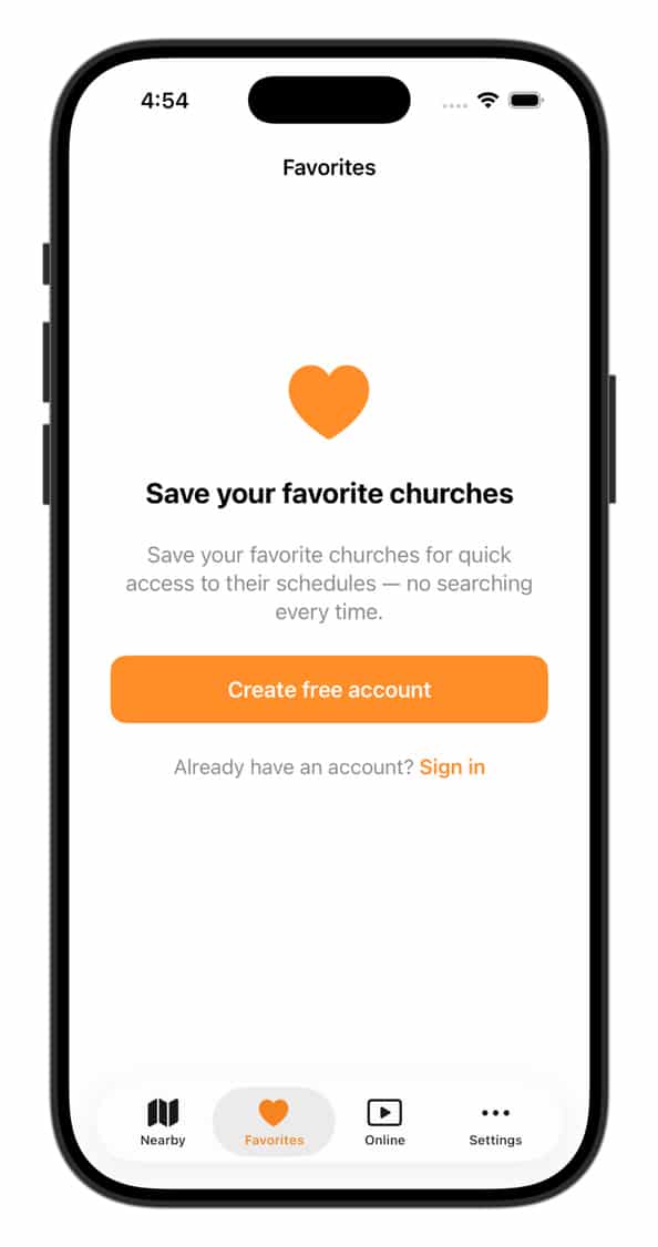 Save your favorite churches - Catholic Mass Times App - Catholic Mass Times