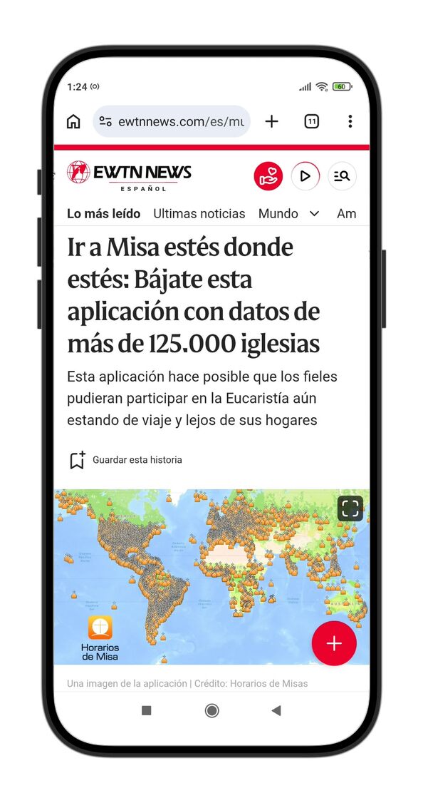 Catholic Mass Times featured in ACI Prensa